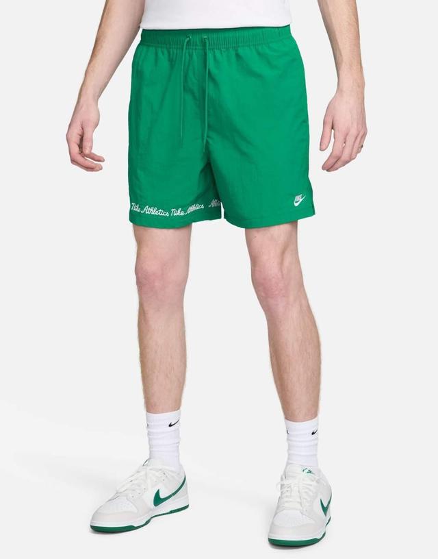 Nike Club varsity shorts in green Product Image