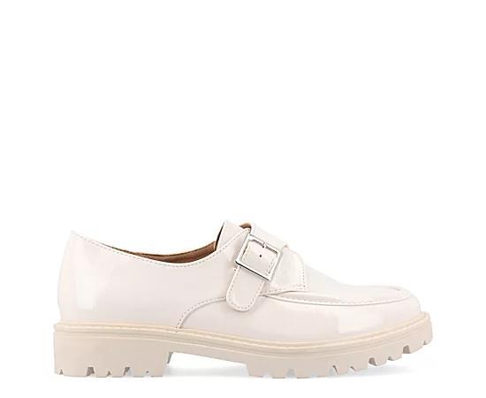 Womens Journee Collection Tru Comfort Foam Azula Slip On Almond Toe Loafer Flats Ivory Product Image