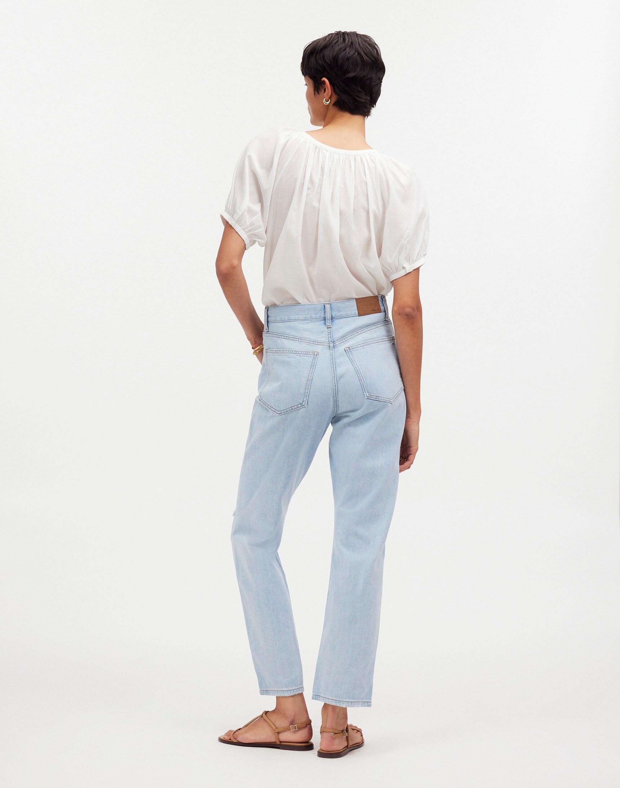 The '90s Straight Crop Jean in Fitzgerald Wash Product Image