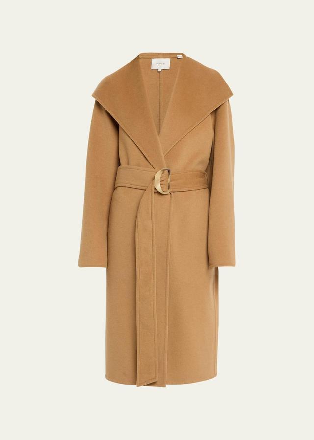 Vince Belted Coat in in Tan. Product Image