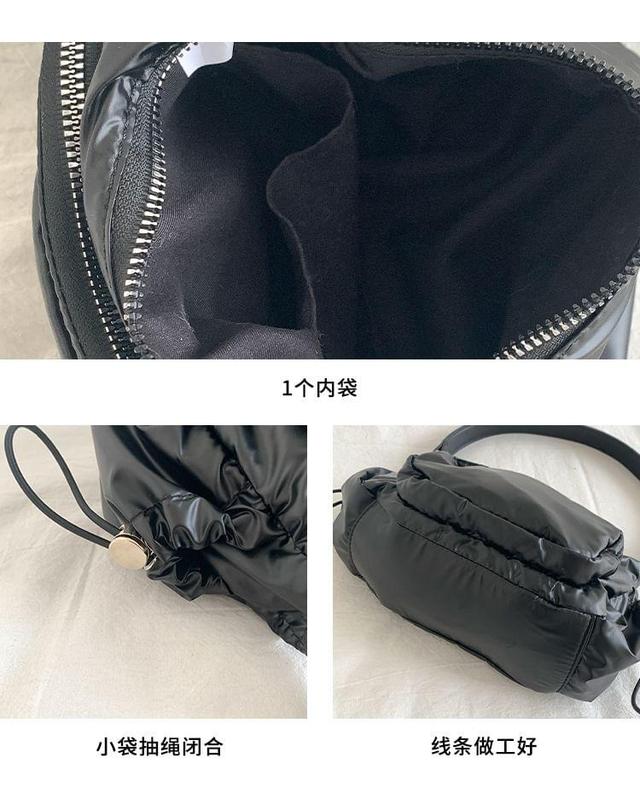 Plain Drawstring Shoulder Bag Product Image