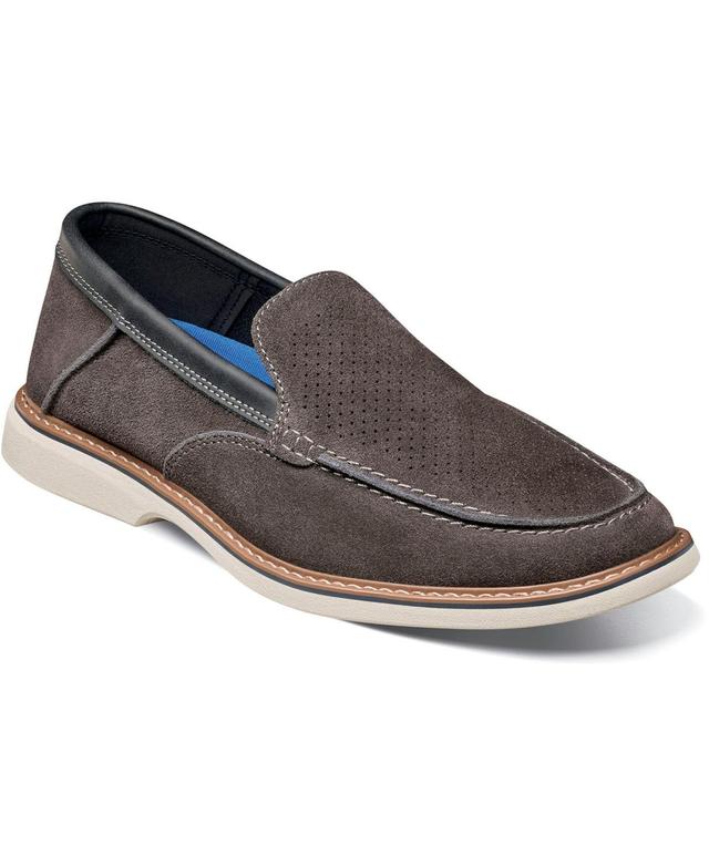 Nunn Bush Otto EZ Mens Leather Slip On Shoes Grey Product Image