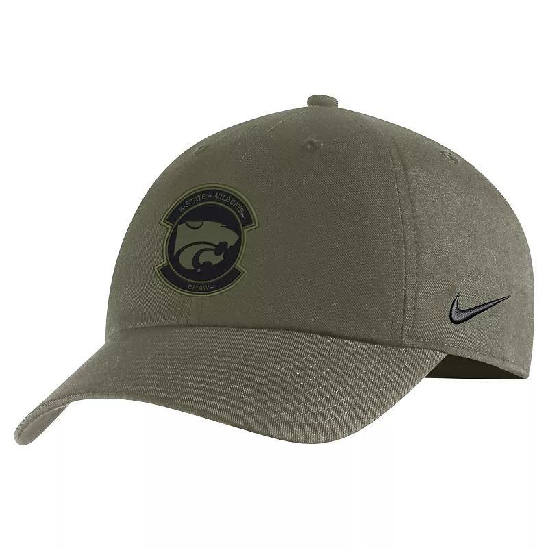 Mens Nike Olive Kansas State Wildcats Military Pack Heritage86 Adjustable Hat Product Image