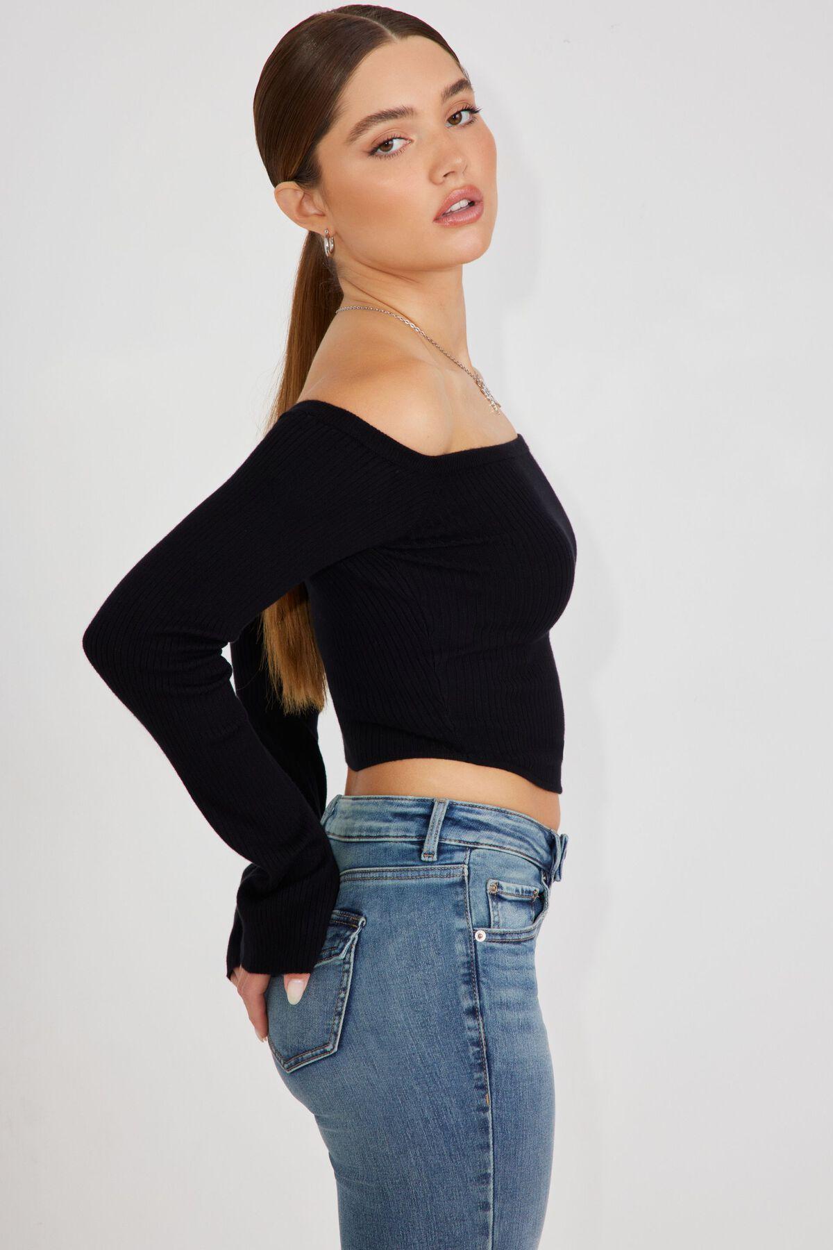 Corset Hem Off Shoulder Top Product Image