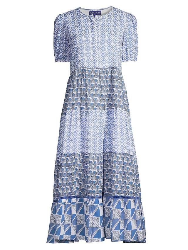 Womens Daphne Printed Cotton Midi-Dress Product Image