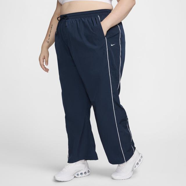 Nike Womens Windrunner High-Waisted Woven Open-Hem Pants (Plus Size) Product Image