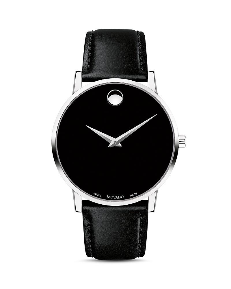 Movado Leather Strap Watch, 40mm Product Image