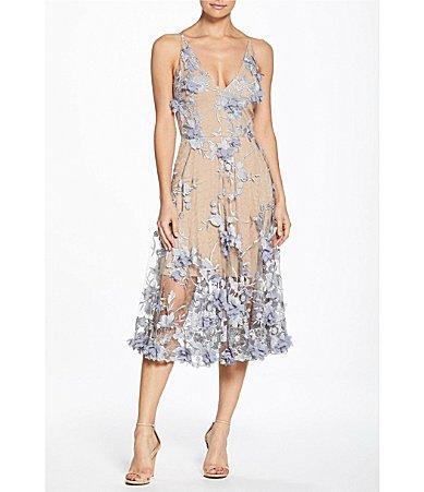 Dress the Population Audrey Floral Midi Dress Product Image