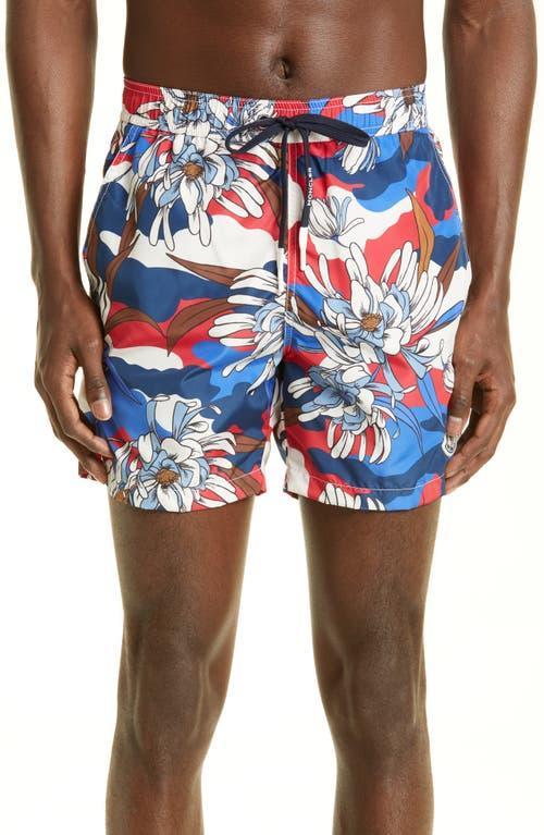 Moncler Floral Camo Print Swim Trunks Product Image