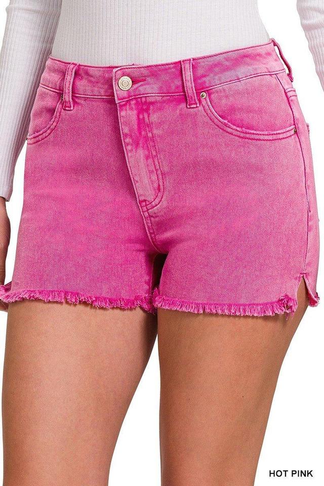 Acid Washed Colored Denim Shorts* Product Image