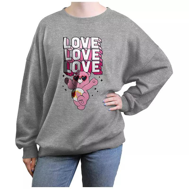 Juniors Care Bears Love Stack Graphic Fleece, Girls Grey Gray Product Image