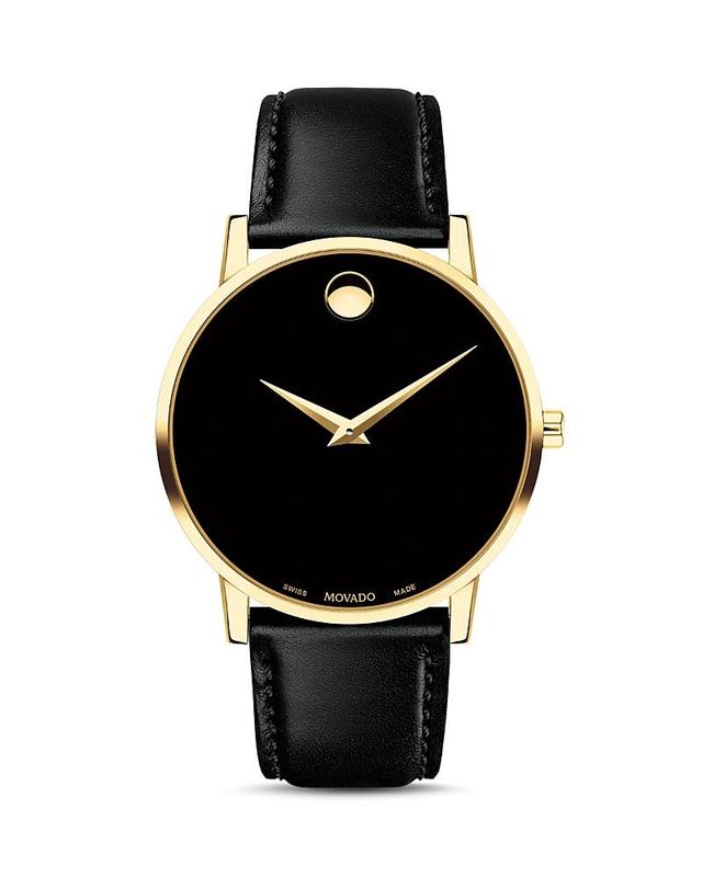 Movado Leather Strap Watch, 40mm Product Image