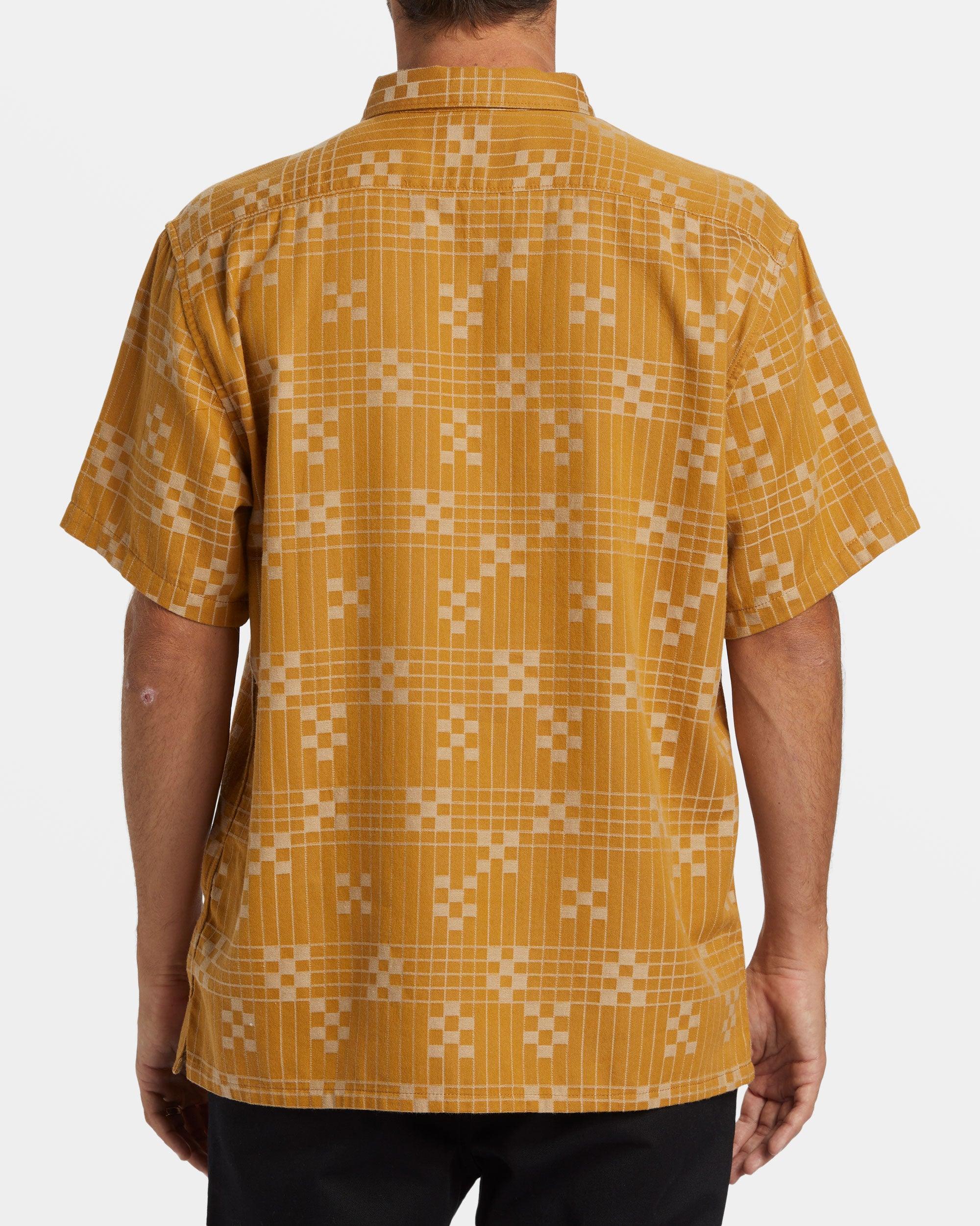 Sundays Jacquard Short Sleeve Shirt - Dijon Male Product Image