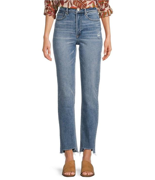 Dear John Jodi Straight Leg High Rise Fray High Low Hem Jean Product Image