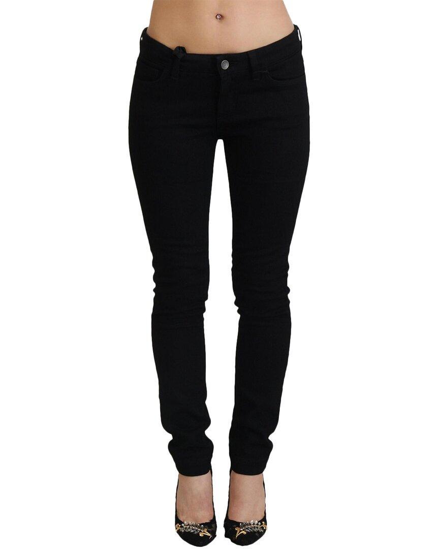 Black Cotton Low Waist Slim Fit De product image