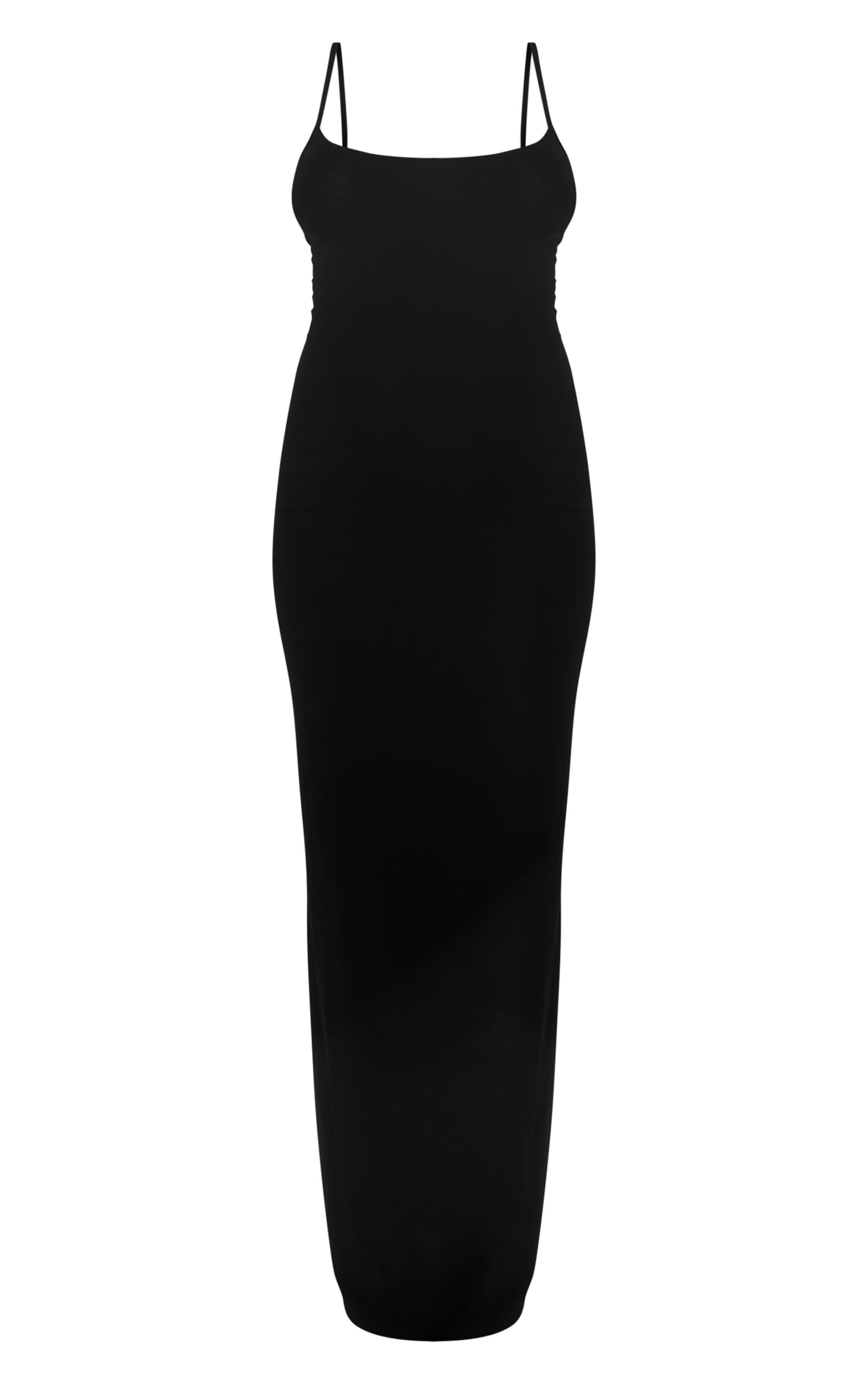 Maternity Black Jersey Strappy Maxi Dress Product Image