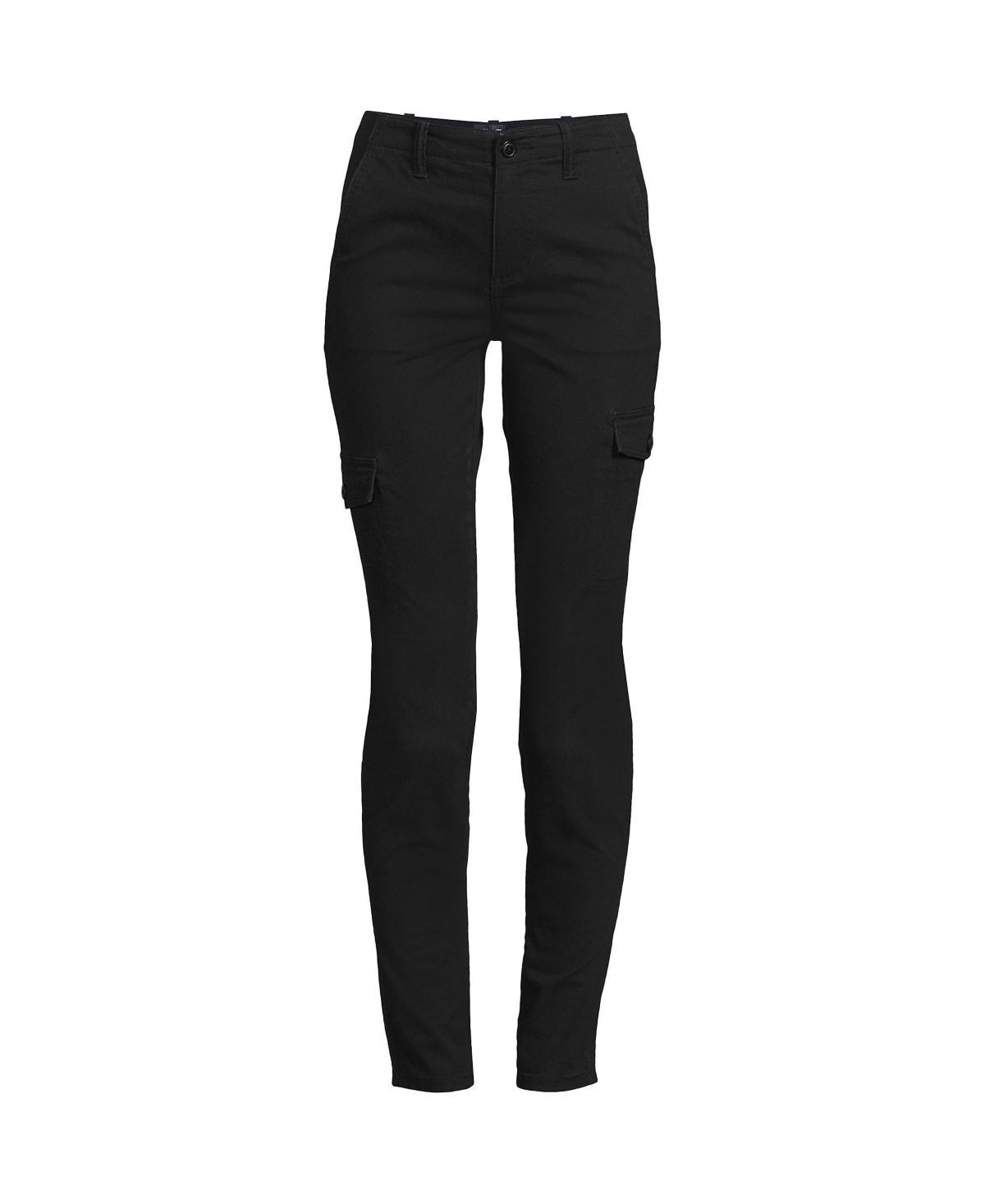 Lands End Womens Mid Rise Slim Cargo Chino Pants Product Image