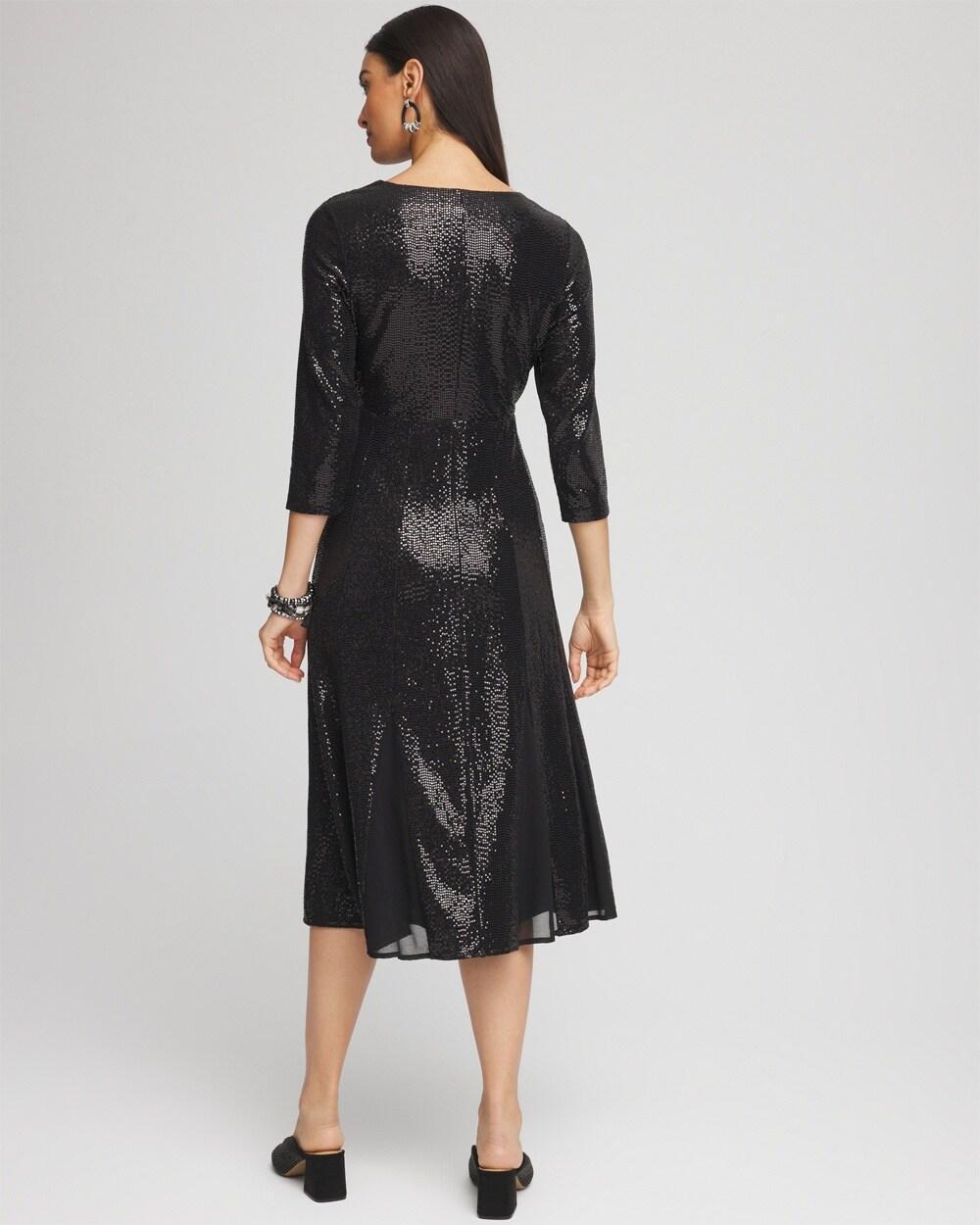 Surplice Sequin Midi Dress Product Image