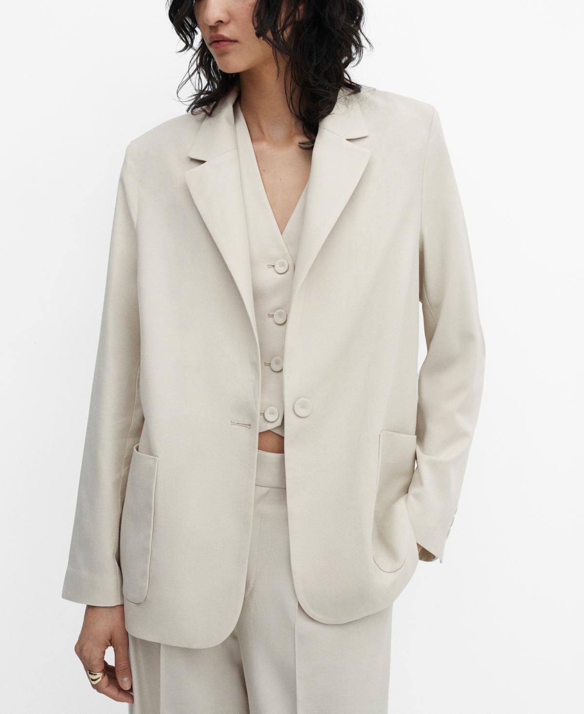 Mango Womens Pockets Suit Blazer Product Image