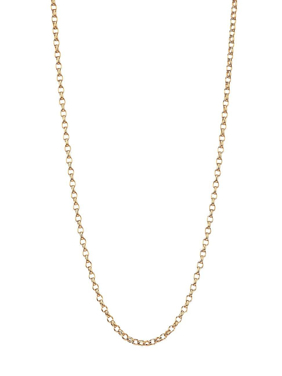 Womens 18K Rose Gold Belcher-Link Chain Necklace/16-20 Product Image