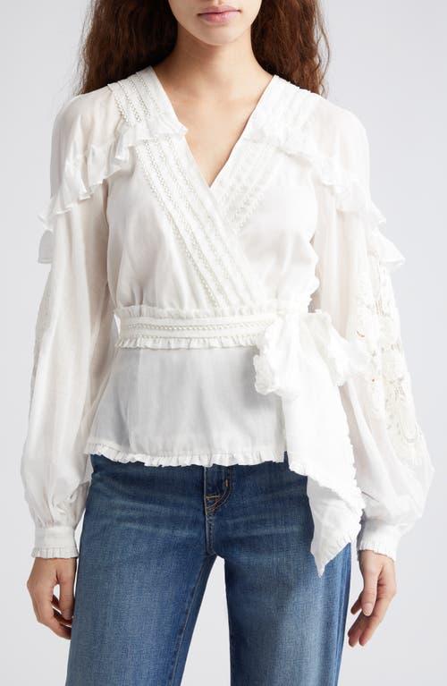 Womens Cotton Voile Wrap Blouse Product Image