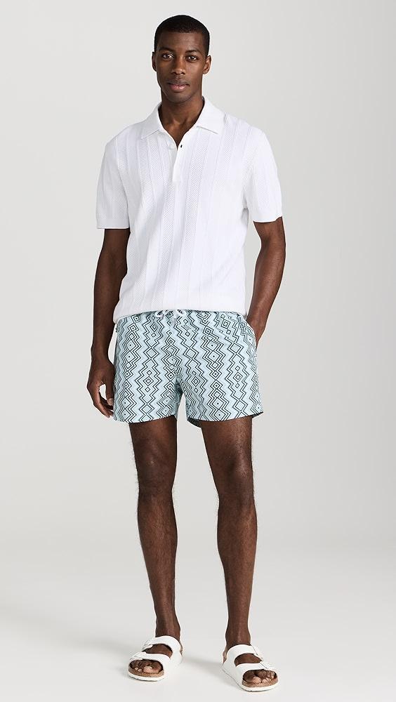 Frescobol Carioca Sport Angra Camada Print Swim Shorts | Shopbop Product Image