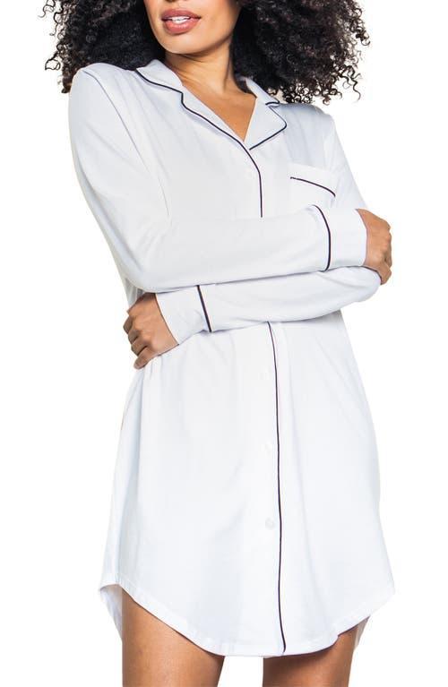 Petite Plume Womens Luxe Pima Cotton Nightshirt Product Image