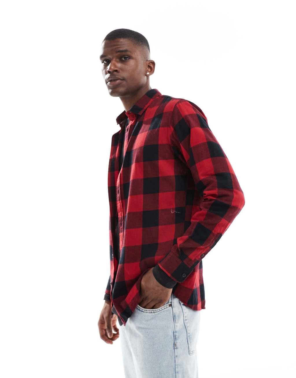 Jack & Jones Essentials buffalo check shirt Product Image