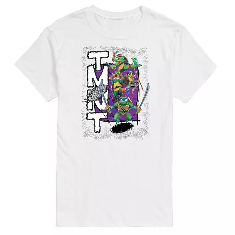 Big & Tall Nickelodeon TMNT Mutant Mayhem Group Graphic Tee, Mens Med Grey Product Image