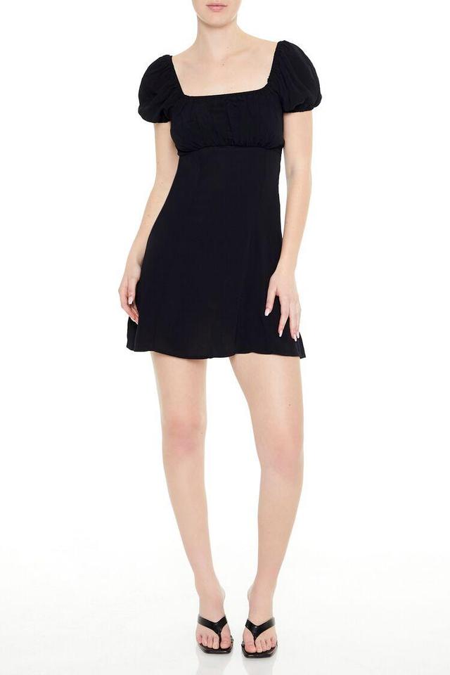 Puff-Sleeve Mini Dress | Forever 21 Product Image