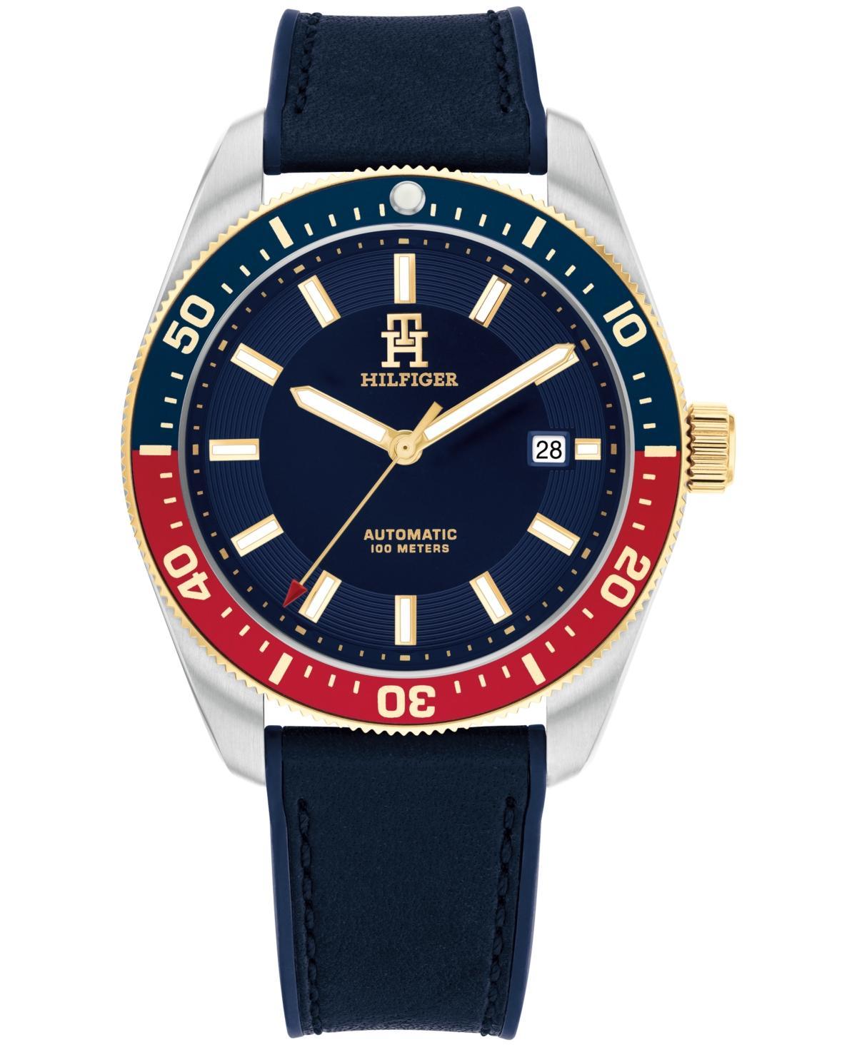 Tommy Hilfiger Mens Quartz Blue Leather Watch 40mm - Blue Product Image