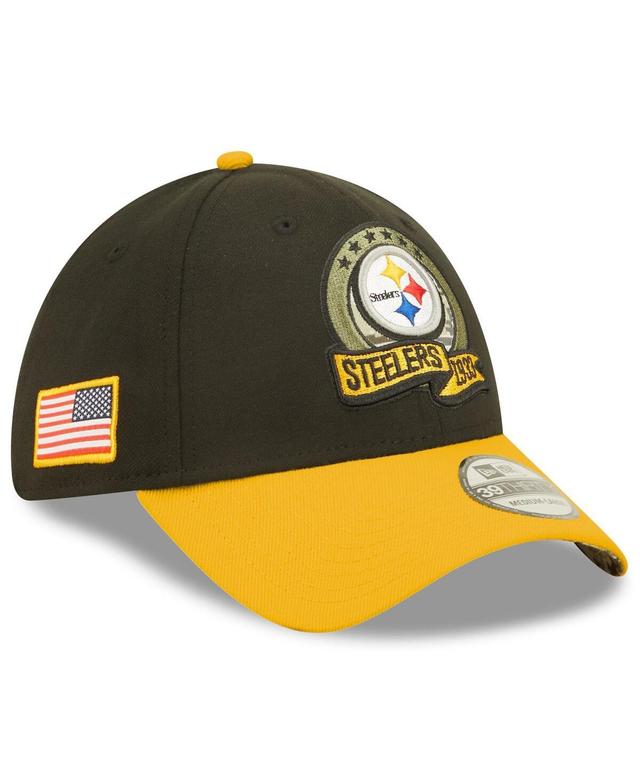 Mens New Era Black Pittsburgh Steelers 2022 Salute To Service 39THIRTY Flex Hat - Black Product Image