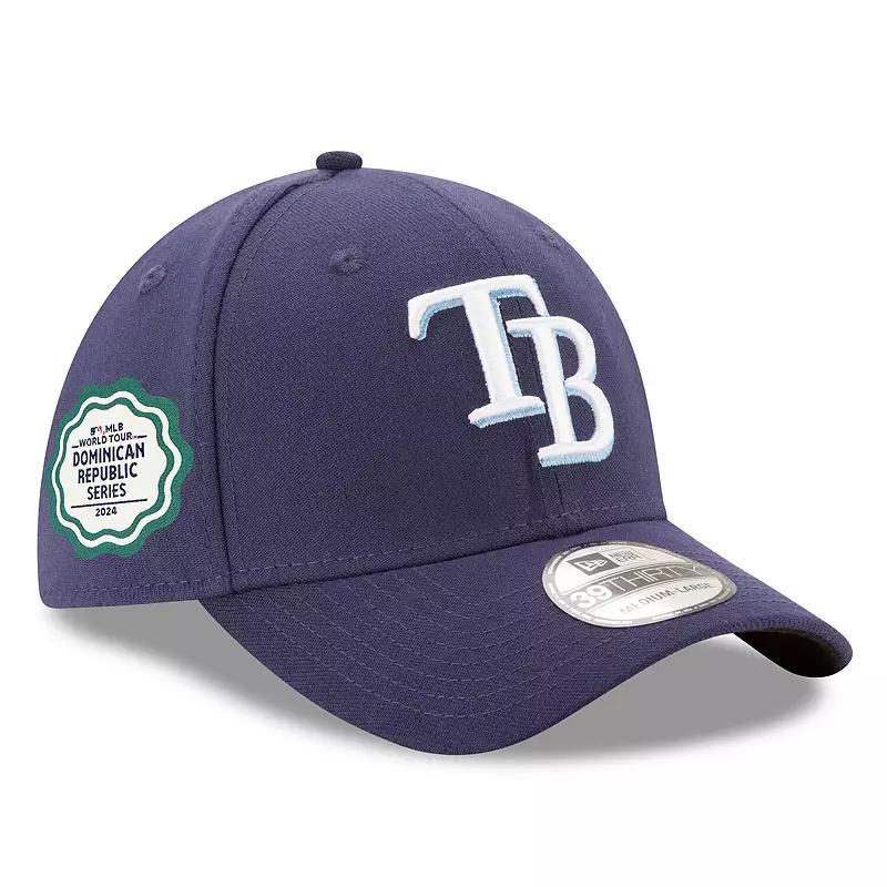 Mens New Era Tampa Bay Rays 2024 MLB World Tour: Dominican Republic Series 39THIRTY Flex Hat Blue Product Image