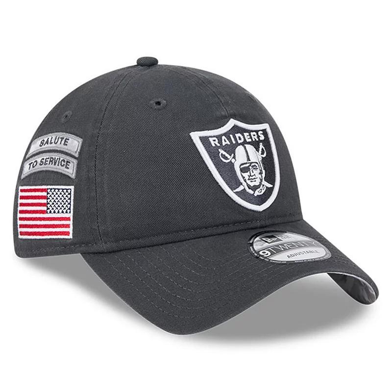 Mens New Era Graphite Las Vegas Raiders 2024 Salute To Service 9TWENTY Adjustable Hat Product Image