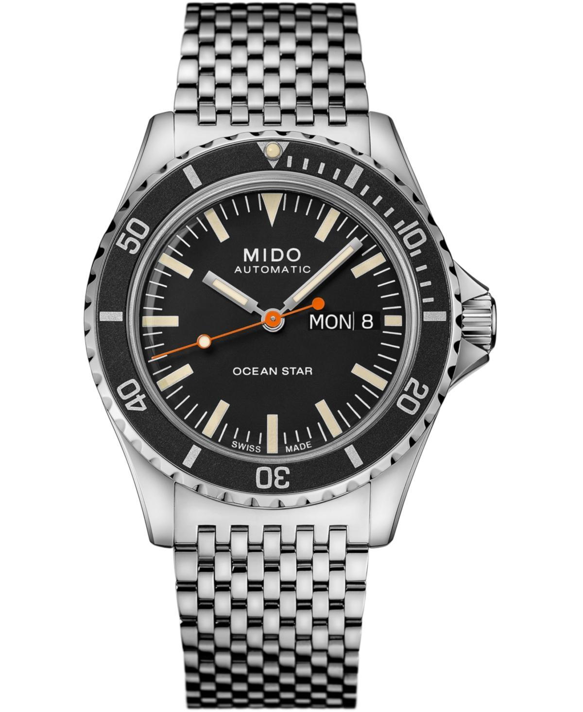 Mido Mens Swiss Automatic Ocean Star Tribute 75th Anniversary Stainless Steel Bracelet Watch 41mm - Silver Product Image