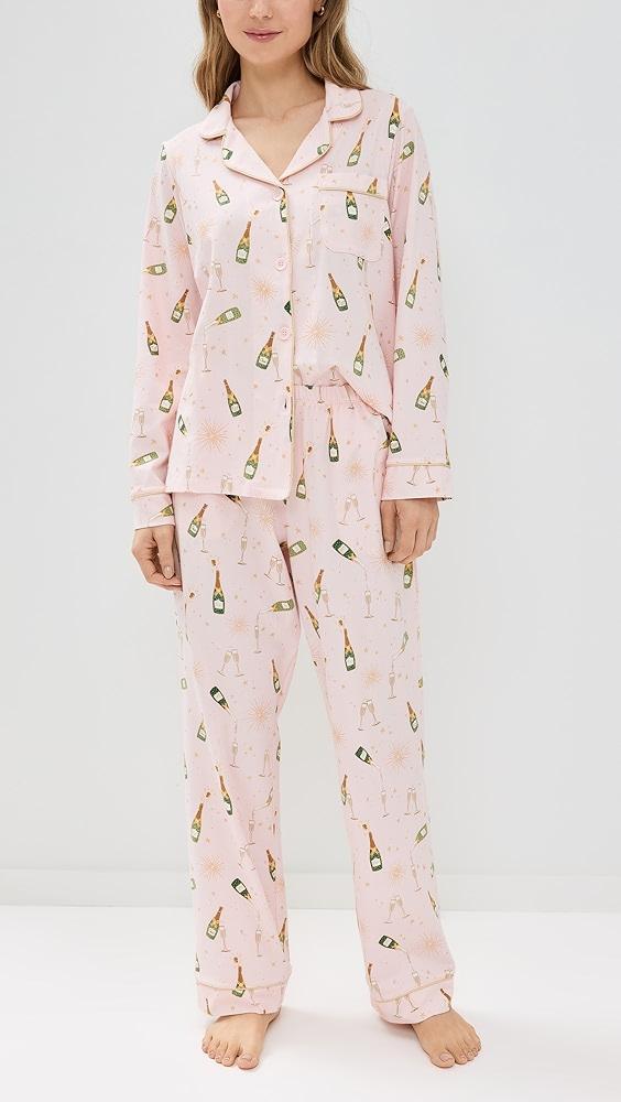 BedHead PJs Cotton Knit Long Sleeve Long Pj Set | Shopbop Product Image