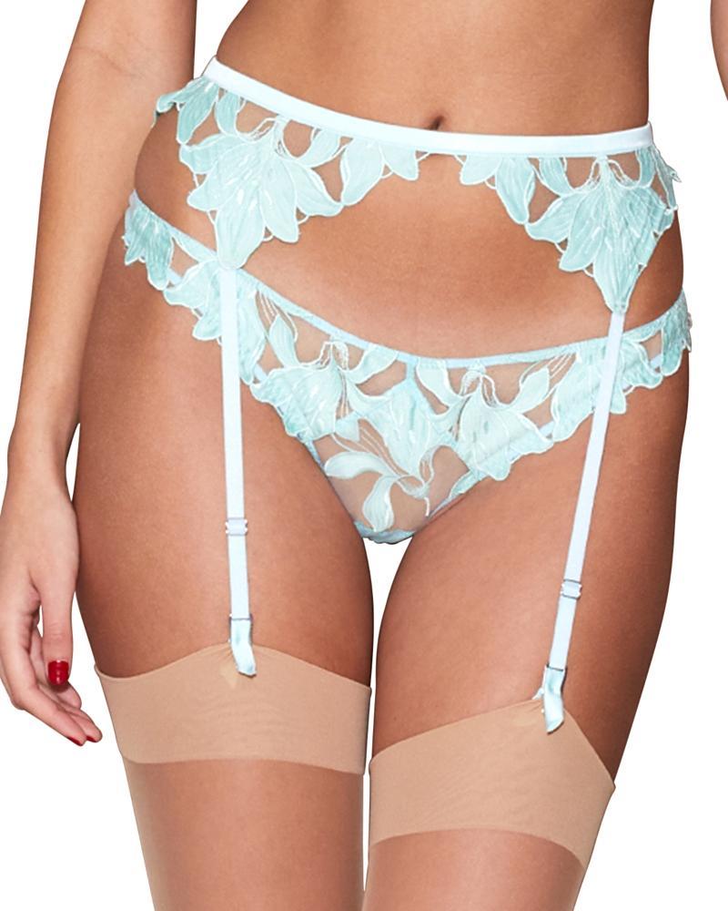 Fleur du Mal Lily Embroidered Hipster Thong Product Image