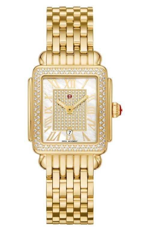 MICHELE Deco Madison Mid Diamond Pav Bracelet Watch, 31mm Product Image