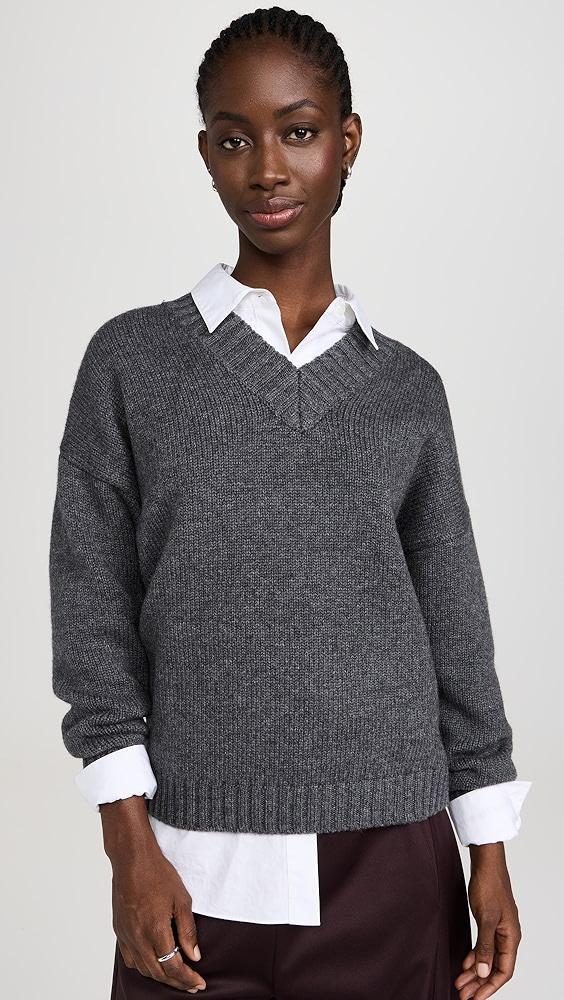 FRAME Chunky V Neck Sweater | Shopbop Product Image