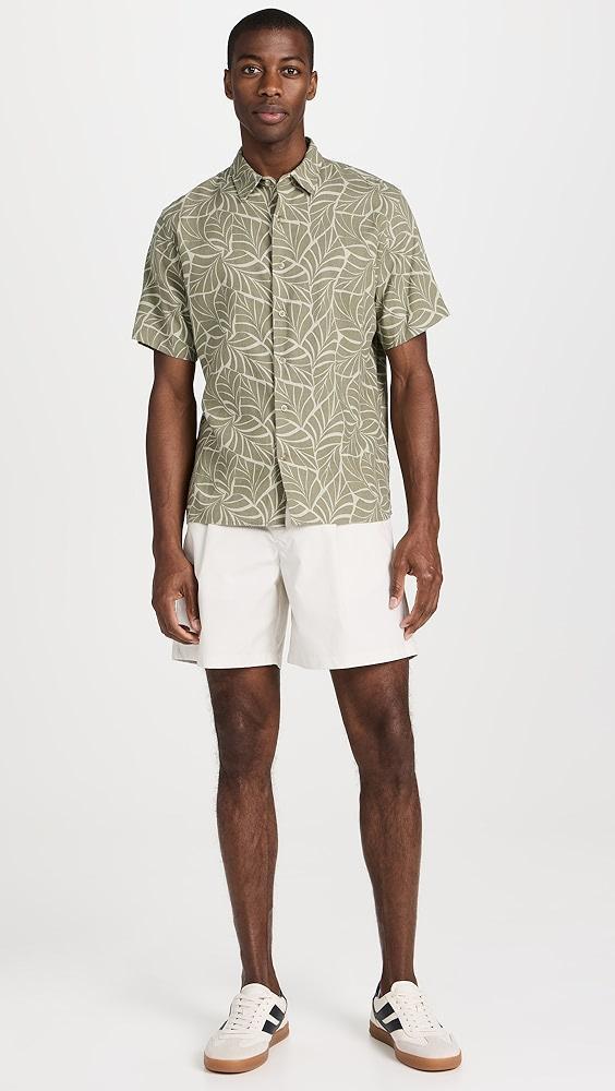 Vince Knotted Leaves Short Sleeve Shirt | Shopbop Product Image