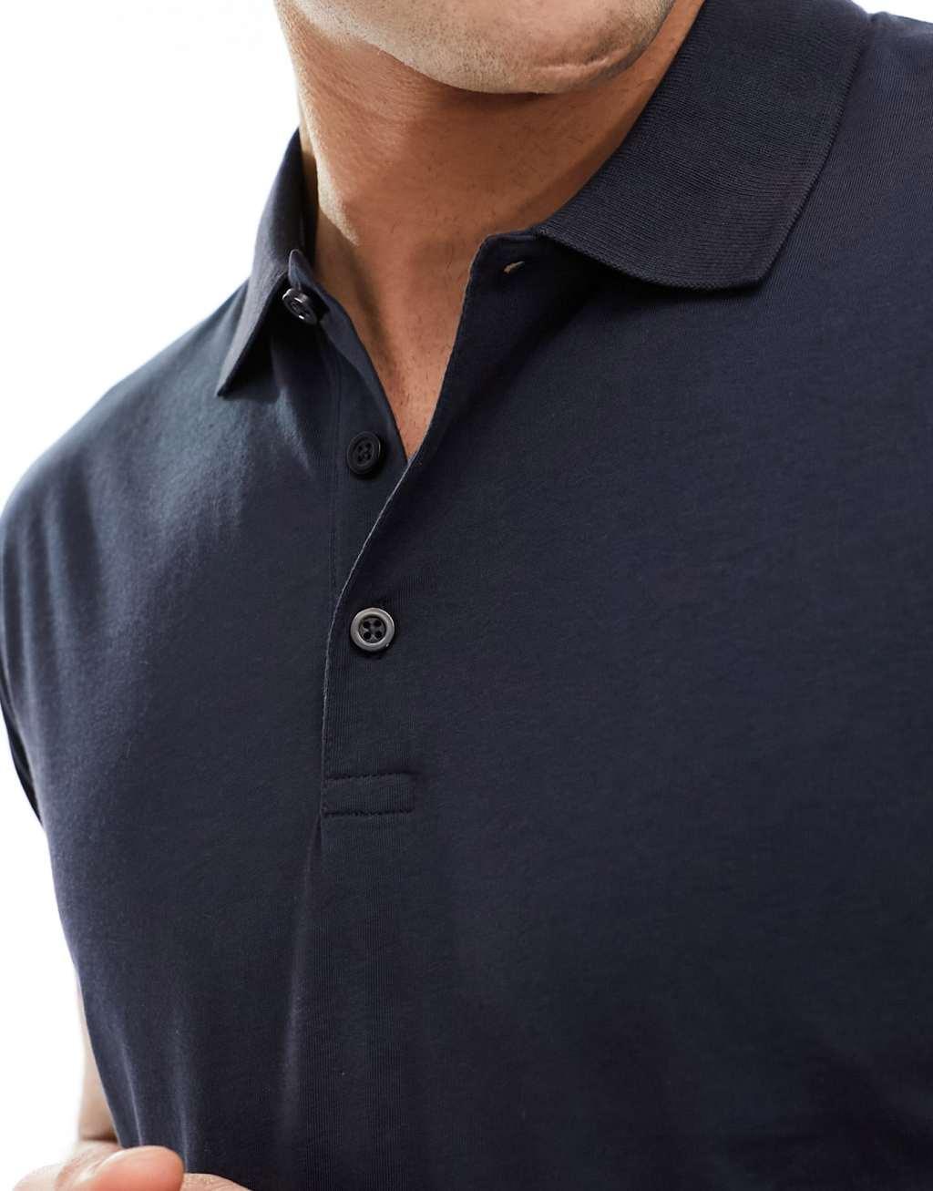 Brave Soul polo in dark navy Product Image