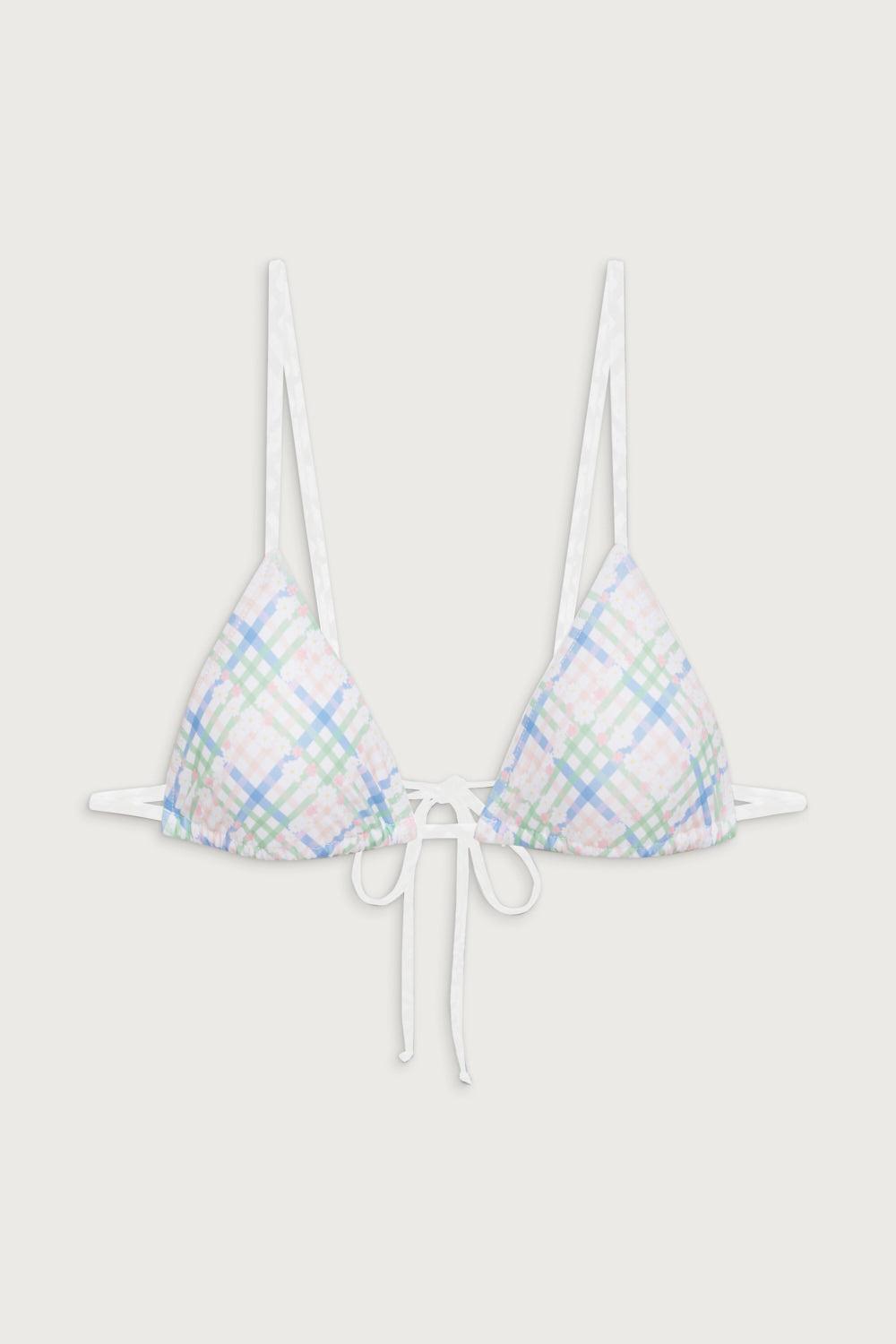 x DJERF AVENUE Lumia Triangle Bikini Top - Cottage Meadow Product Image