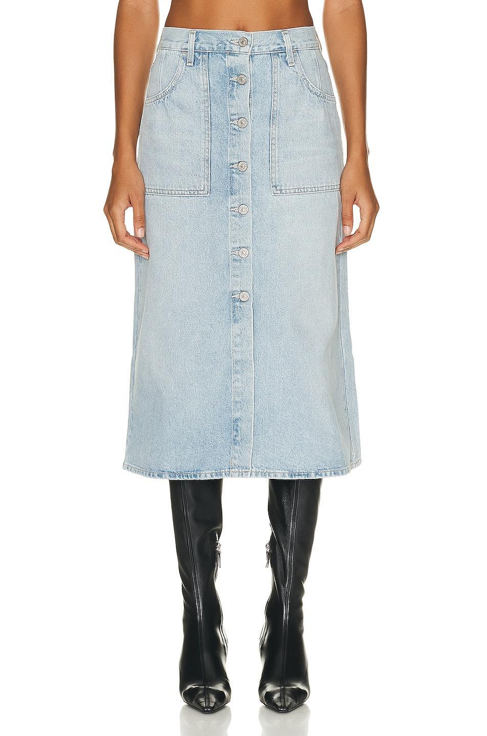 Citizens of Humanity Anouk Skirt in Orbit - Blue. Size 26 (also in 34). Product Image