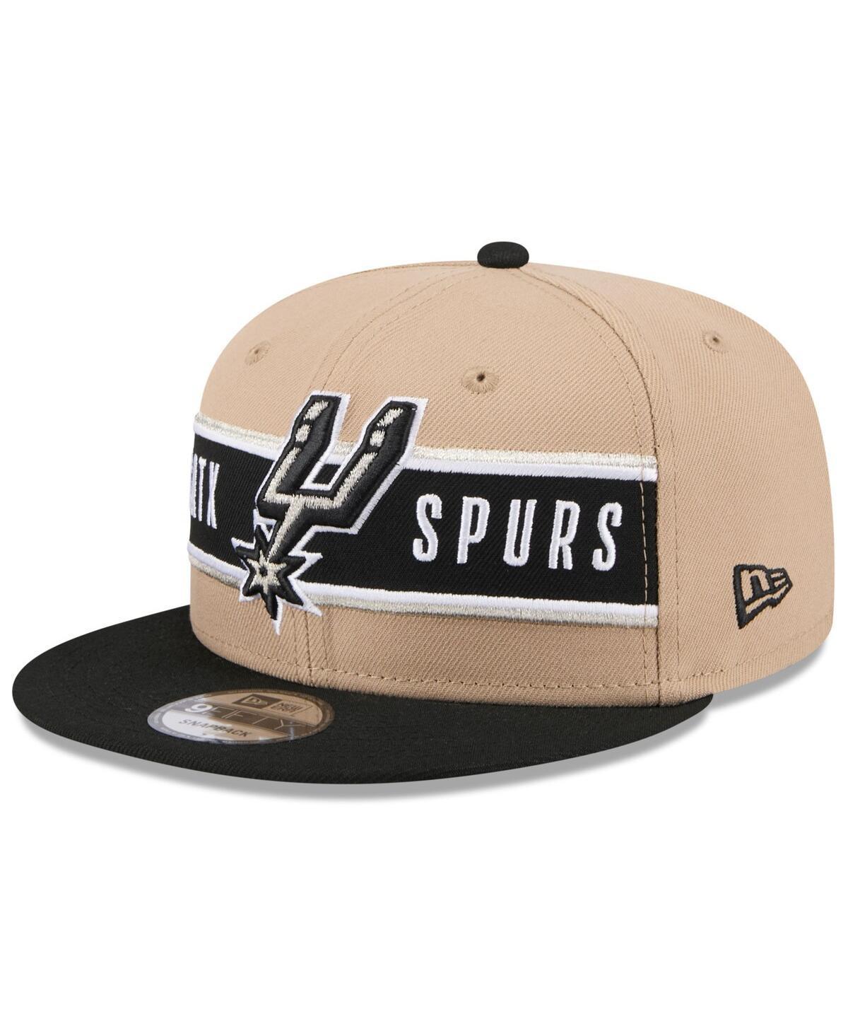 New Era Mens Tan San Antonio Spurs 2024 Nba Draft 9FIFTY Snapback Hat - Black Product Image