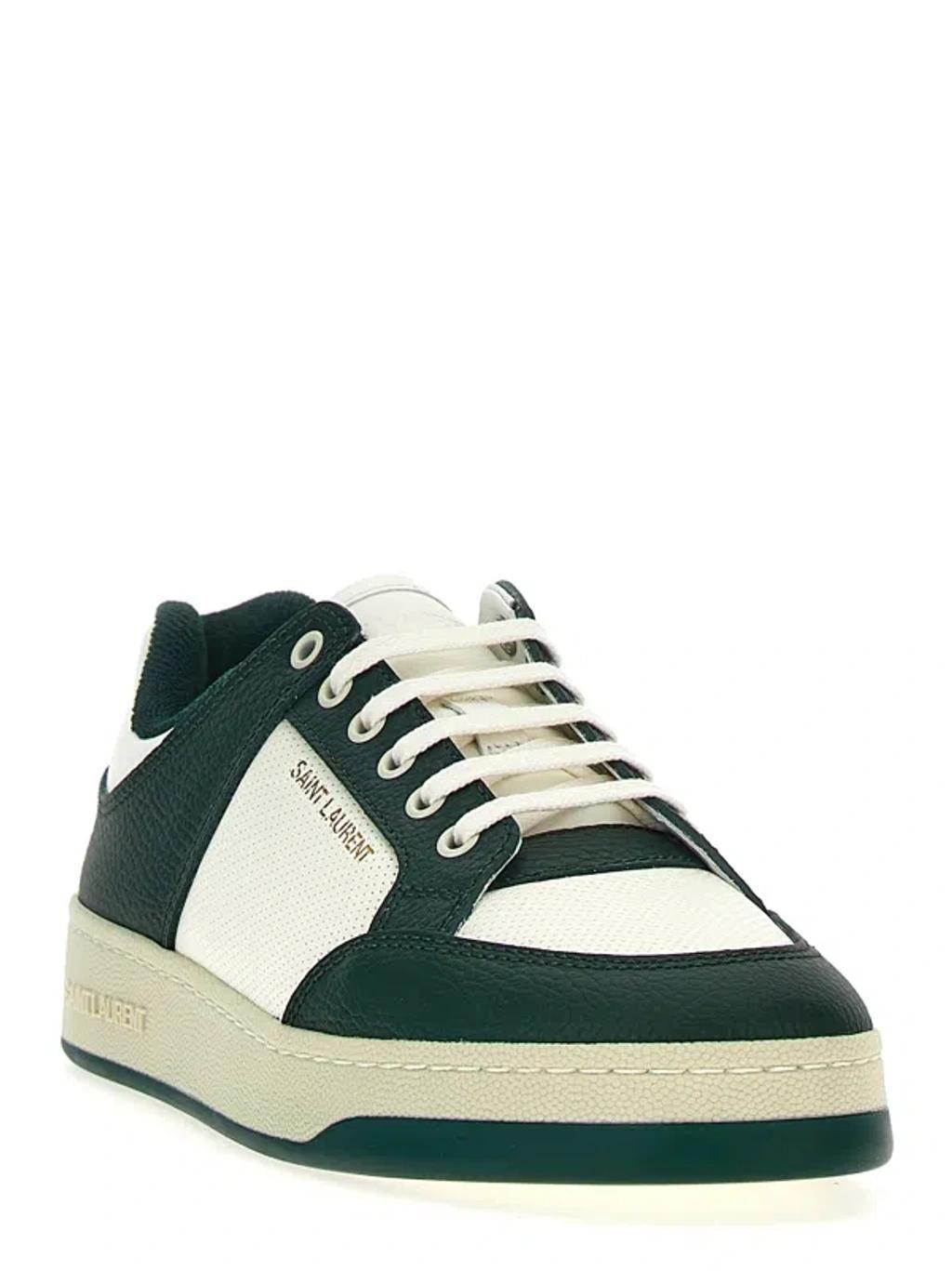 Men's Sl/61 Leather Sneakers In Green Product Image