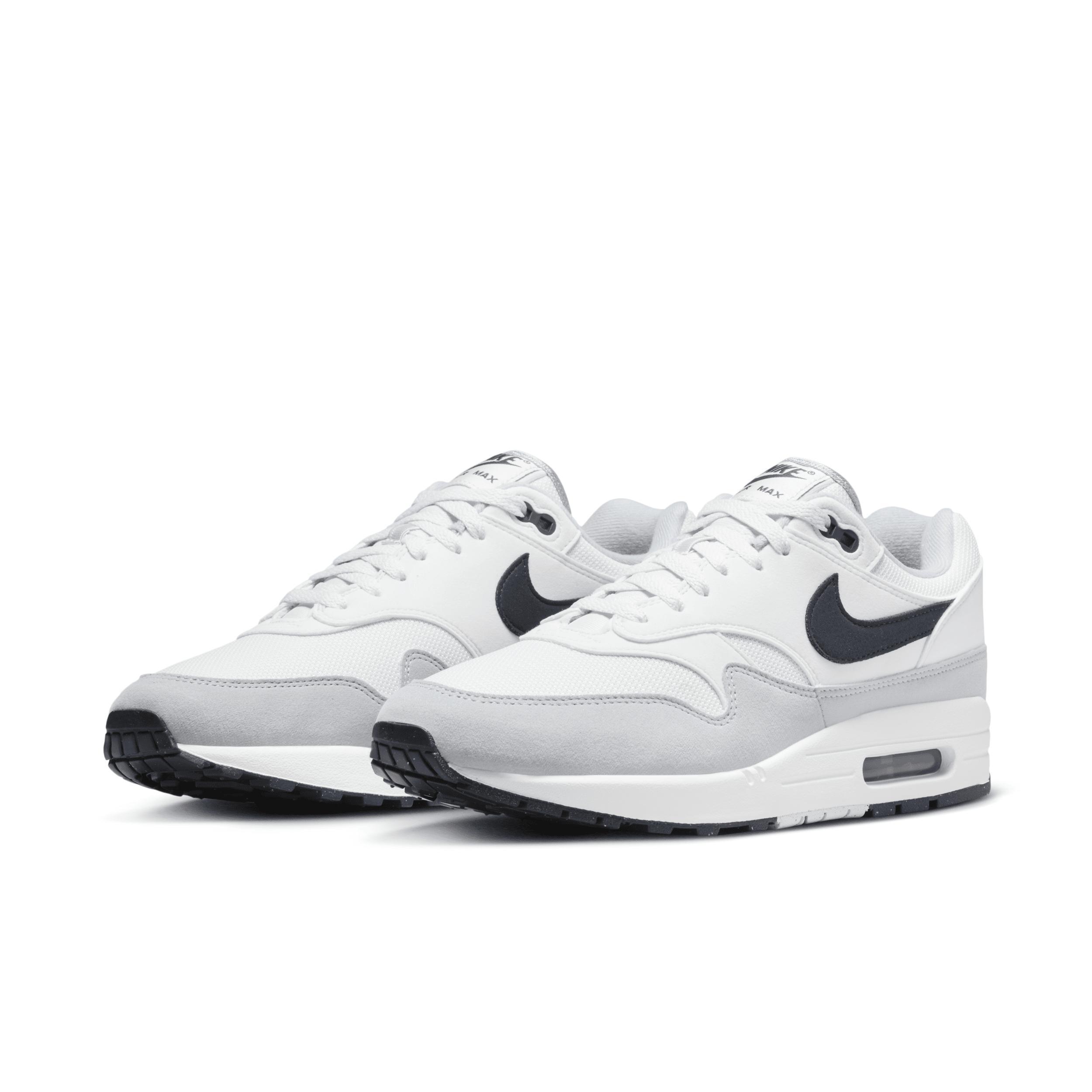 Nike Mens Nike Air Max 1 - Mens Running Shoes Platinum Tint/Dark Obsidian Product Image