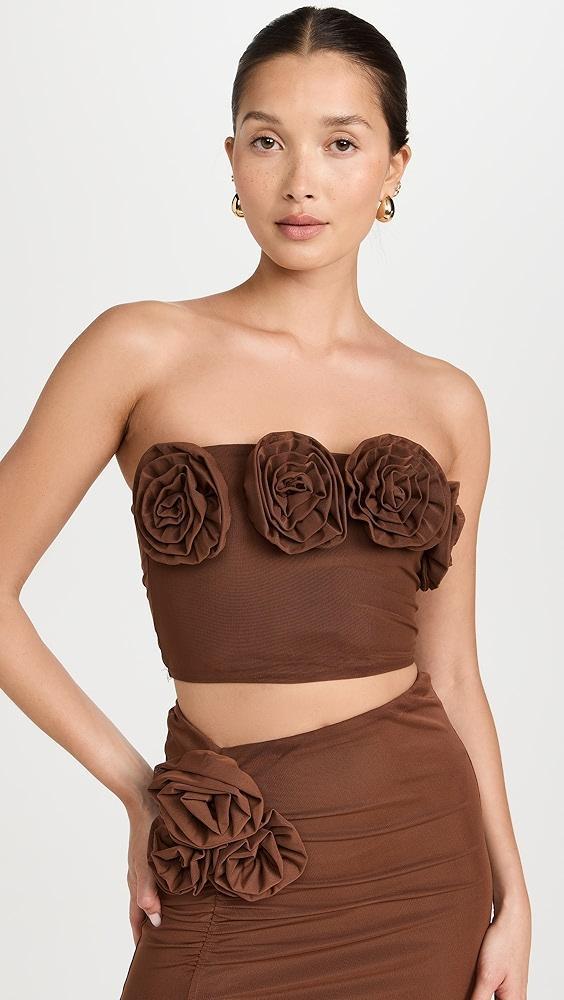 AFRM Este Tube Top with Rosettes | Shopbop Product Image