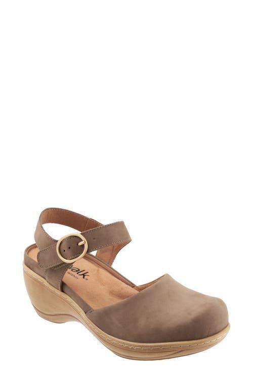 SoftWalk Mabelle Nubuck Suede Ankle Strap Clogs Product Image