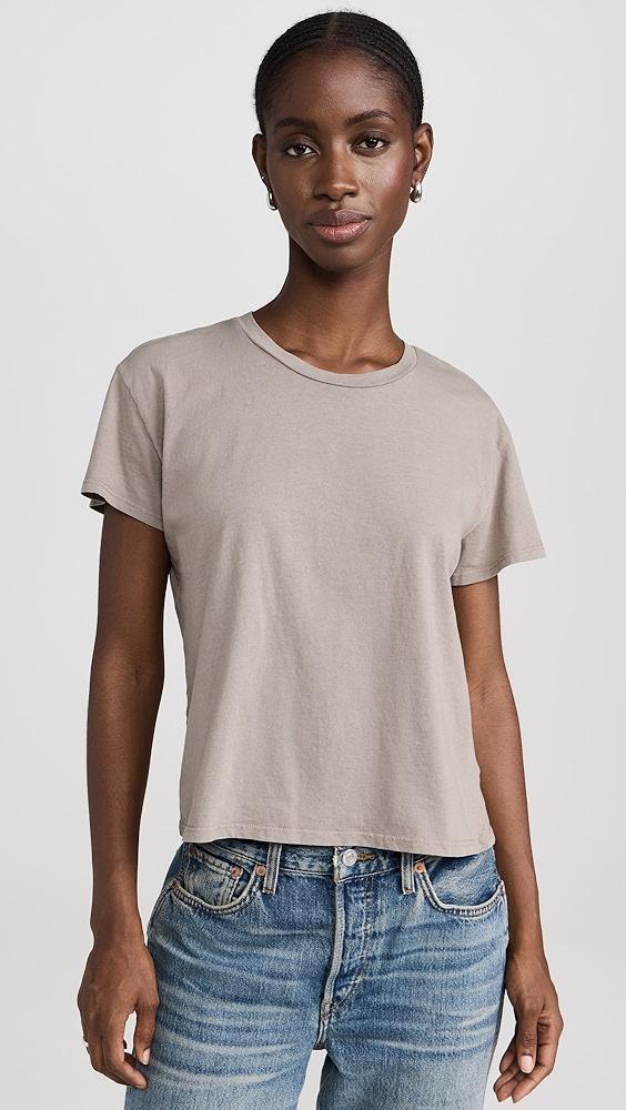 perfectwhitetee Cotton Short Sleeve Boxy Crew Tee | Shopbop Product Image