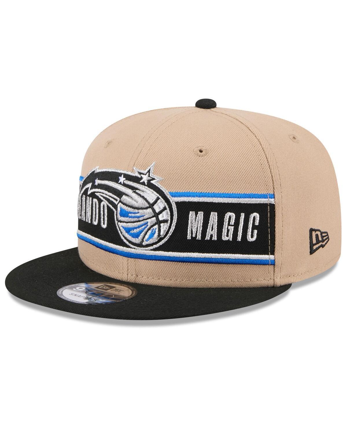 New Era Mens Tan Orlando Magic 2024 Nba Draft 9FIFTY Snapback Hat - Black Product Image